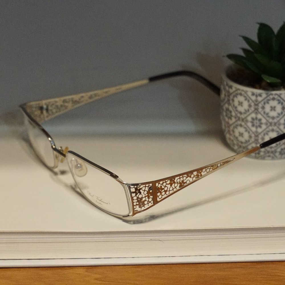NEW PAUL VOSHERONT PV258 C2 Gold/SILVER  23KGP EYEGLASSES Frame - Picture 2 of 10